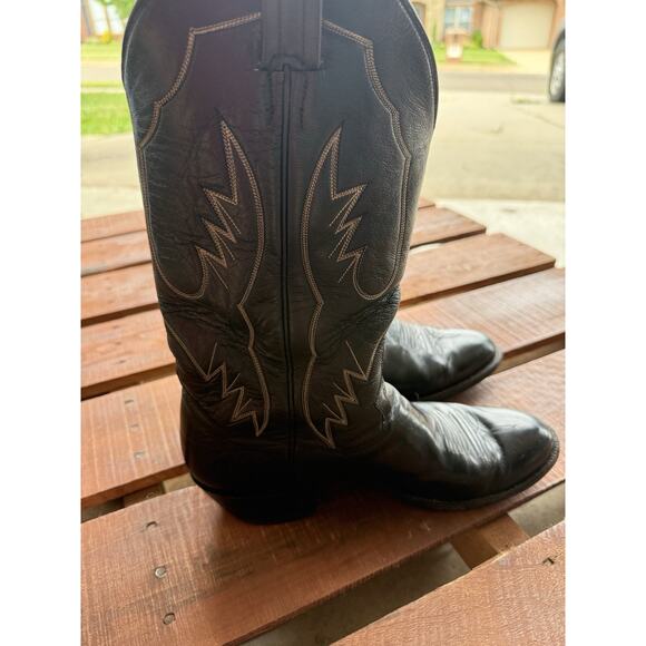 Panhandle Slim Mens Western Cowboy Boots Black Leather Size 10.5B main image 4
